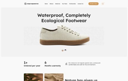 Скриншот демо-сайта hemp-shoes