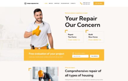 Скриншот демо-сайта repair